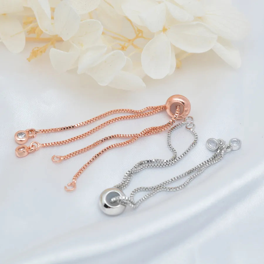 1 Piece Copper Rhinestones 18K Gold Plated Bracelets