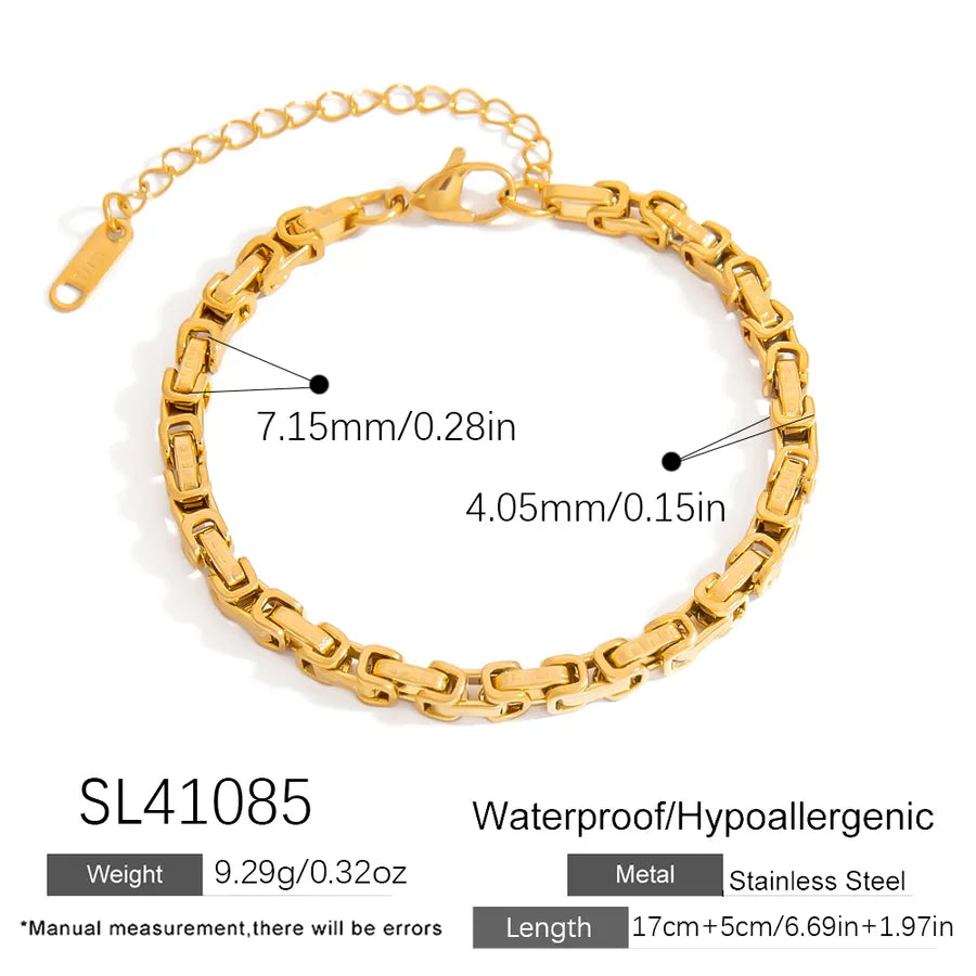 Vacation Artistic Infinity 304 Stainless Steel 18K Gold Plated Bracelets In Bulk