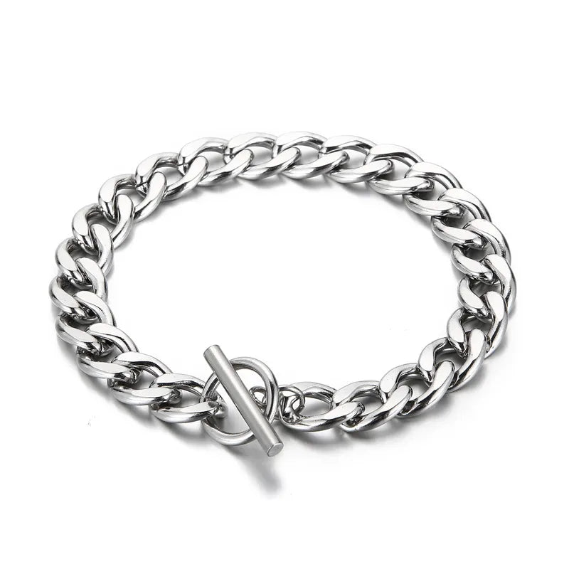 Fashion Geometric Titanium Steel 18K Gold Plated Bracelets In Bulk