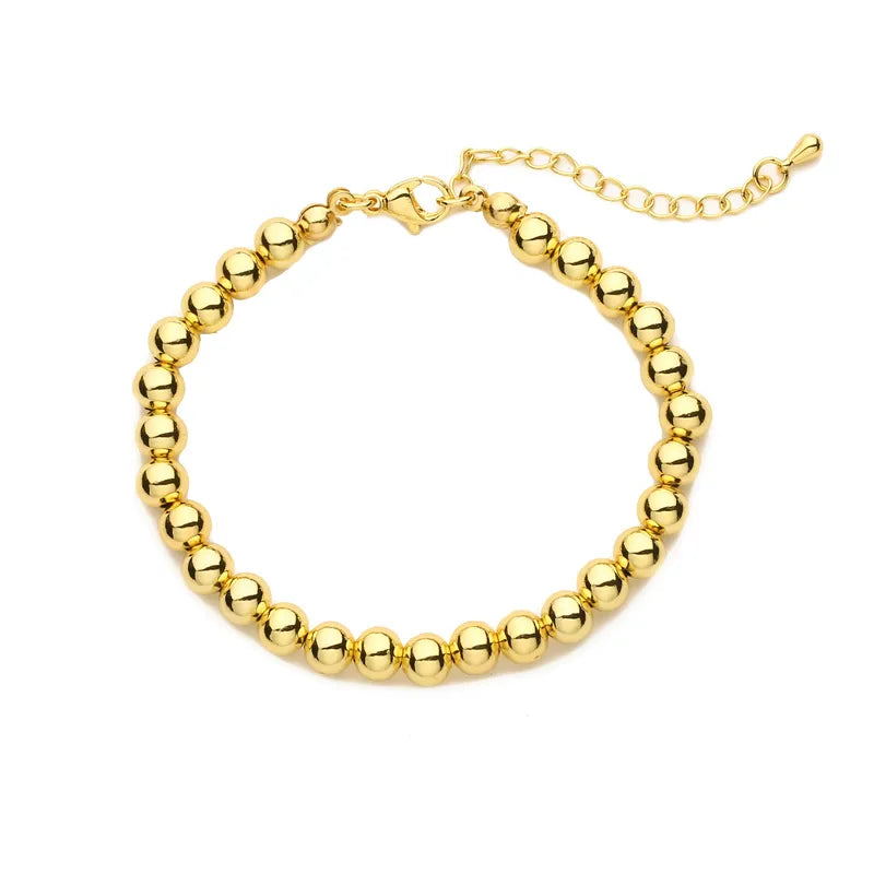 simple style round copper gold plated bracelets in bulk
