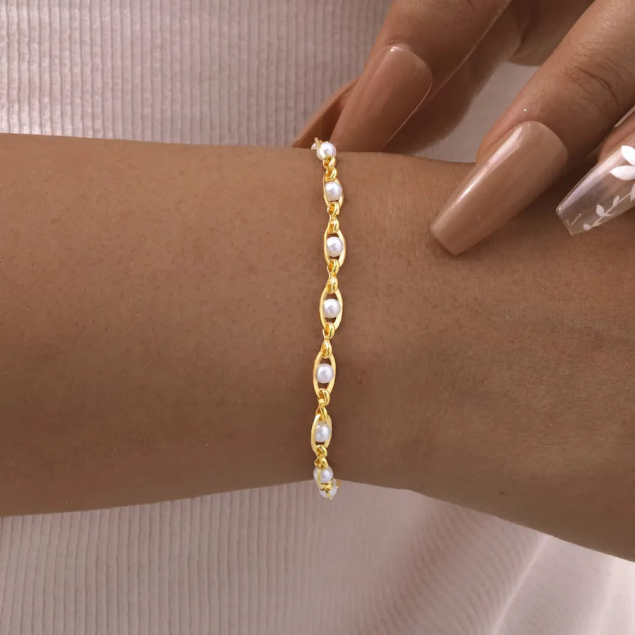Wholesale Jewelry Geometric Copper 18K Gold Plated Bracelets