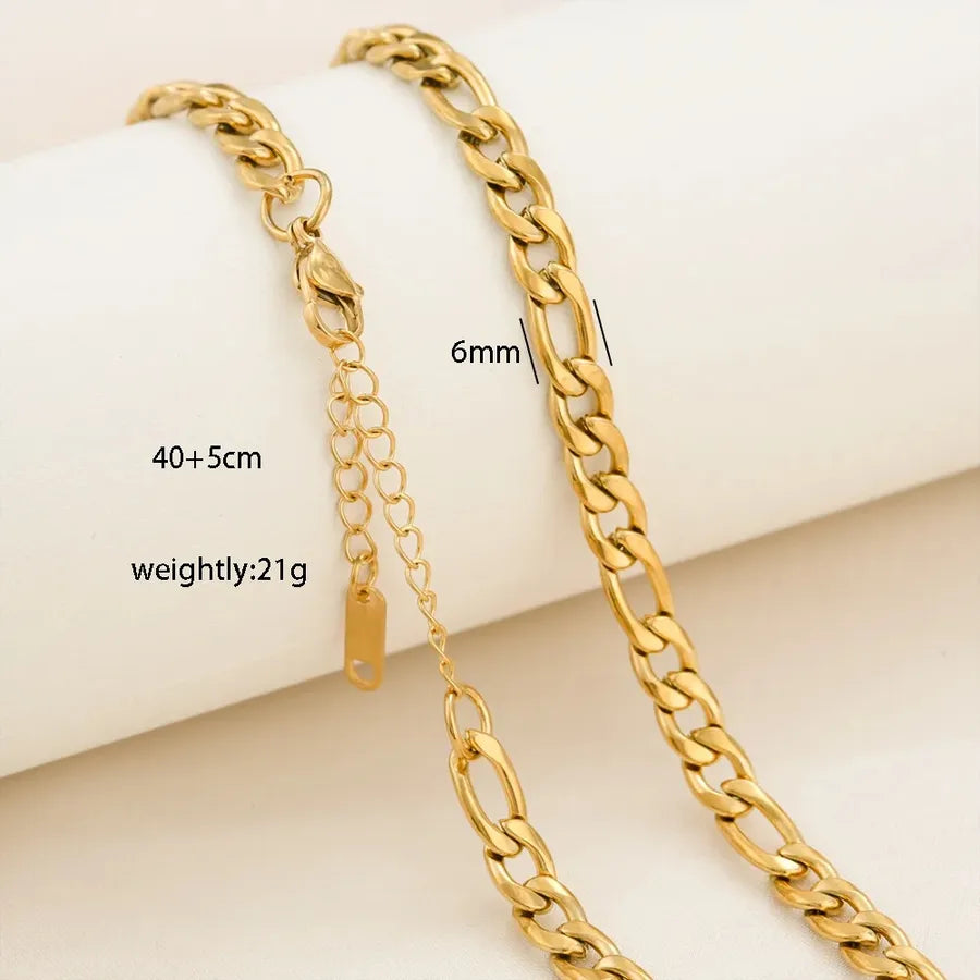 Casual Geometric 304 Stainless Steel 16K Gold Plated White Gold Plated Gold Plated Bracelets In Bulk