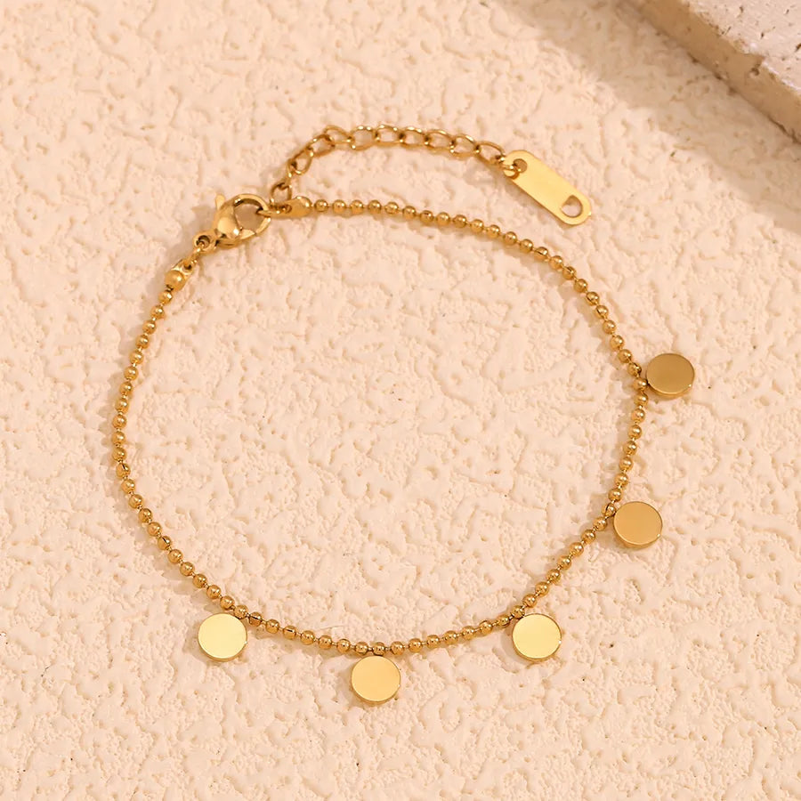 Simple Style Geometric 304 Stainless Steel 18K Gold Plated Bracelets In Bulk