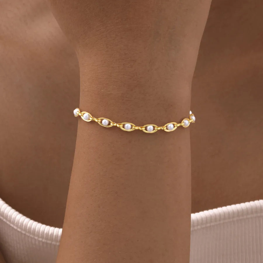 Wholesale Jewelry Geometric Copper 18K Gold Plated Bracelets