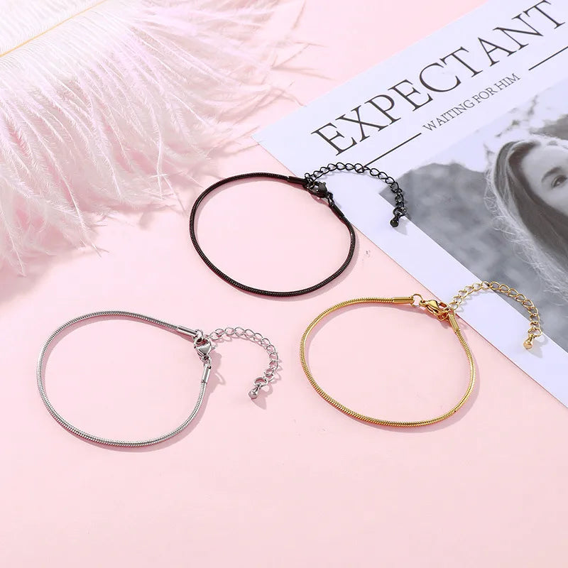 Fashion Geometric Titanium Steel 18K Gold Plated Bracelets In Bulk