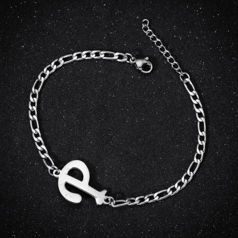 Fashion Letter 201 Stainless Steel 18K Gold Plated Bracelets In Bulk