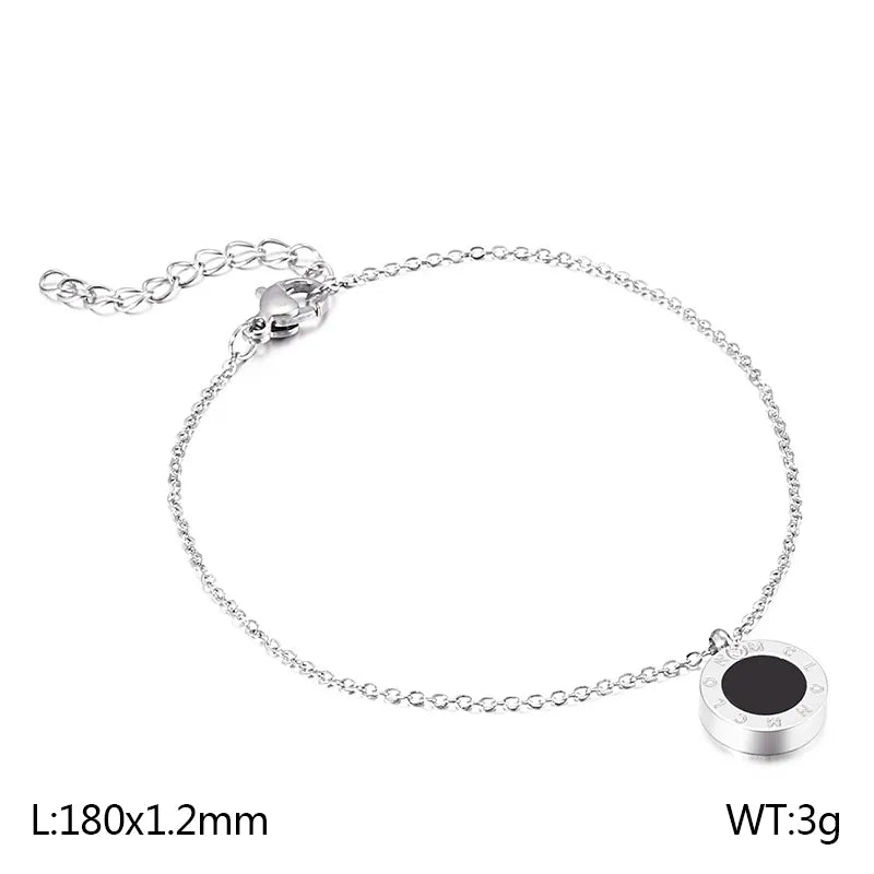 Elegant Basic Geometric Titanium Steel 18K Gold Plated Bracelets In Bulk