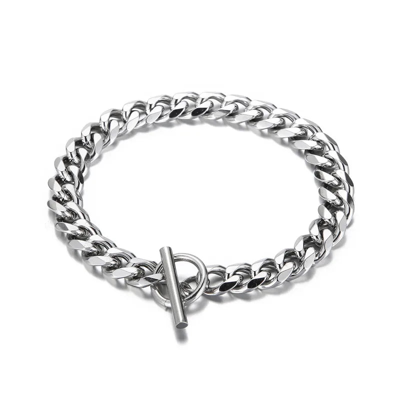 Fashion Geometric Titanium Steel 18K Gold Plated Bracelets In Bulk