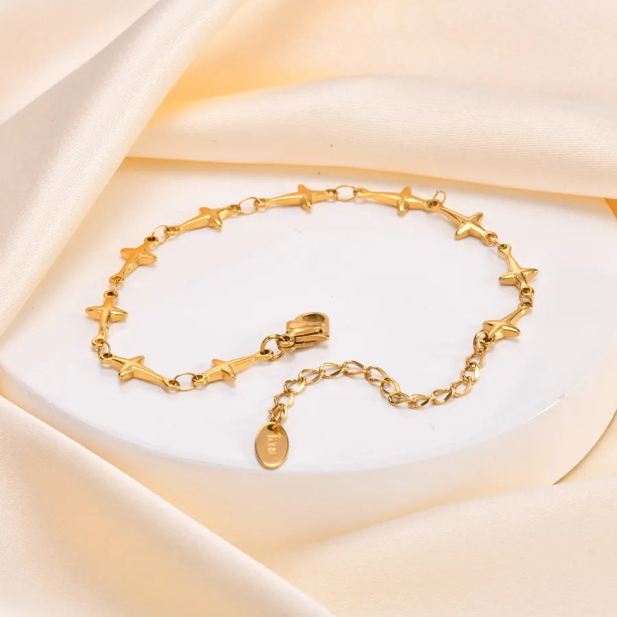 IG Style Star 201 Stainless Steel 18K Gold Plated Bracelets In Bulk