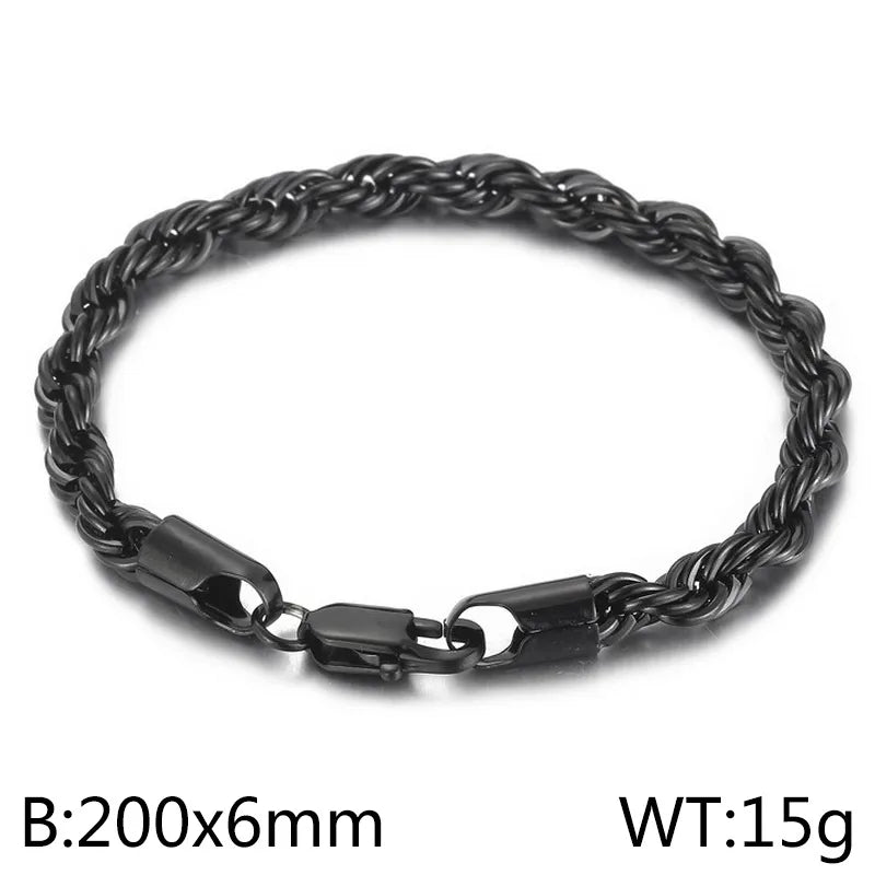 Simple Style Twist Stainless Steel 18K Gold Plated Bracelets In Bulk