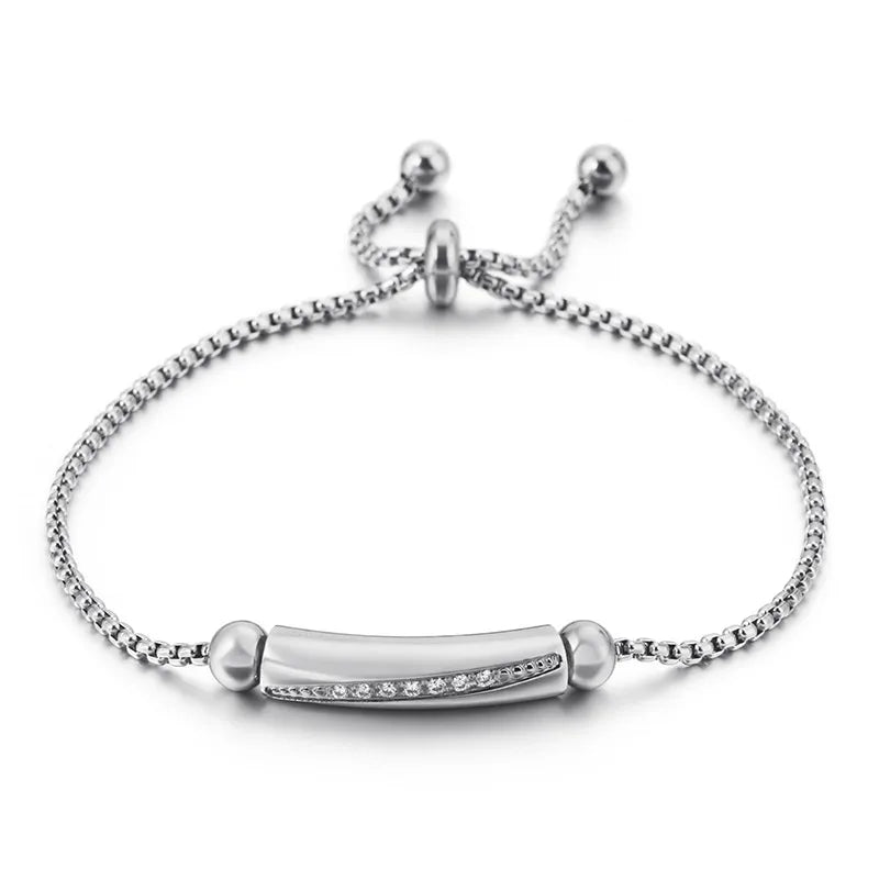 Fashion Geometric Titanium Steel 18K Gold Plated Bracelets In Bulk