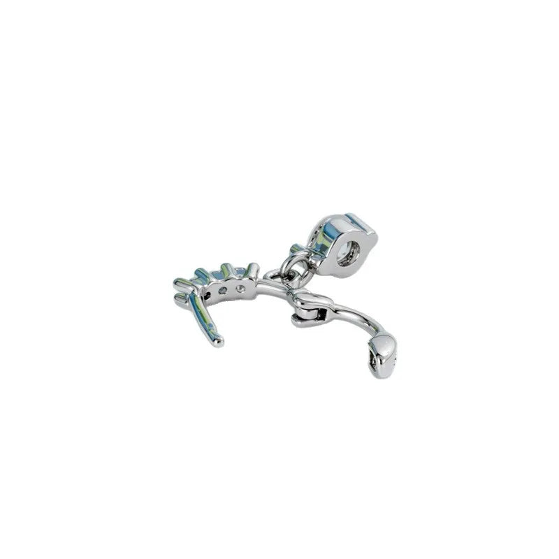 Unisex Copper Flowers Ear Cartilage Rings & Studs with Zircon Inlay, Stylish and Elegant Piercing Jewelry