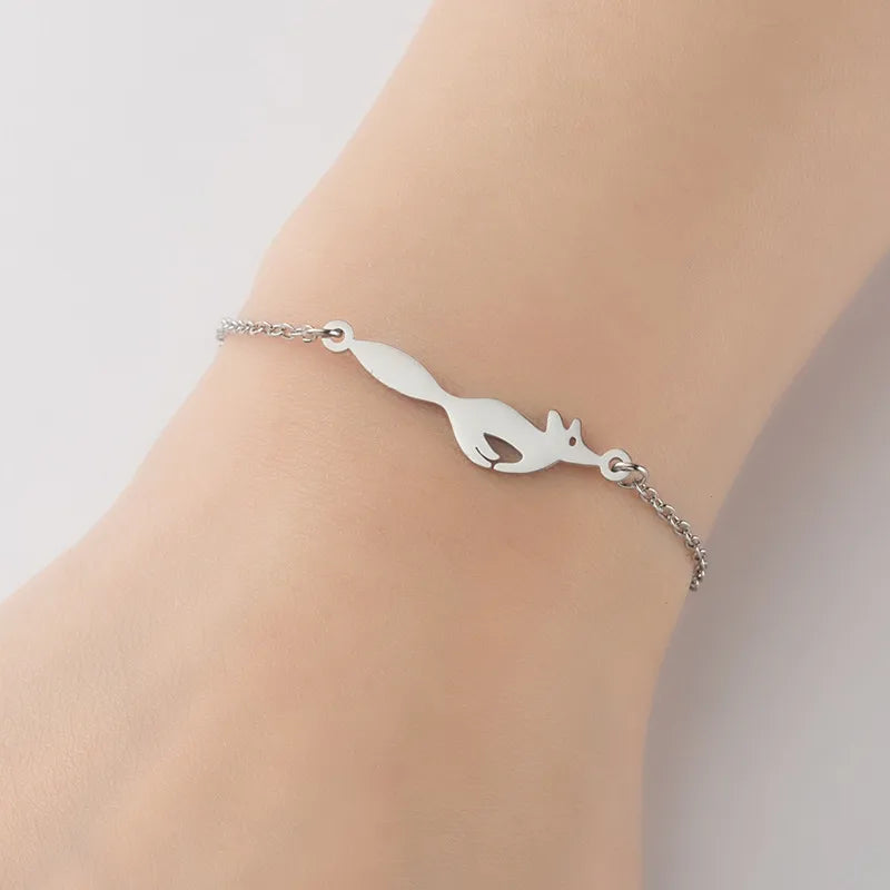 Fashion Animal 201 Stainless Steel 18K Gold Plated Bracelets In Bulk