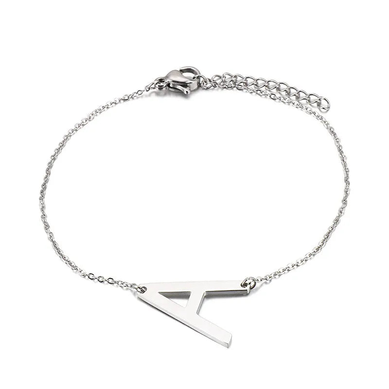 Simple Style Letter 304 Stainless Steel 18K Gold Plated Bracelets In Bulk