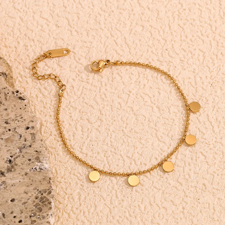 Simple Style Geometric 304 Stainless Steel 18K Gold Plated Bracelets In Bulk