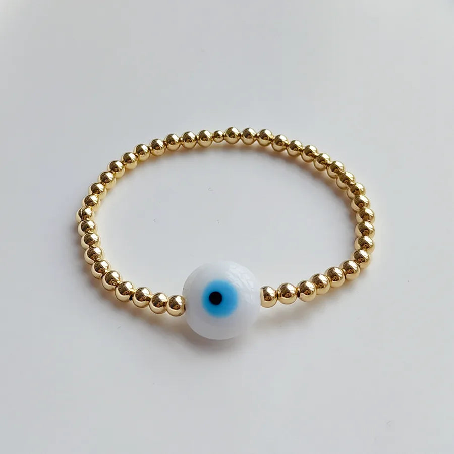 retro devil's eye glass copper plating 18k gold plated bracelets