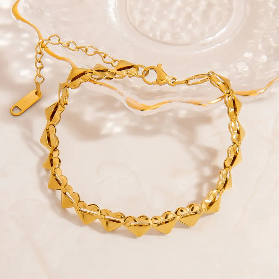 Vacation Artistic Infinity 304 Stainless Steel 18K Gold Plated Bracelets In Bulk
