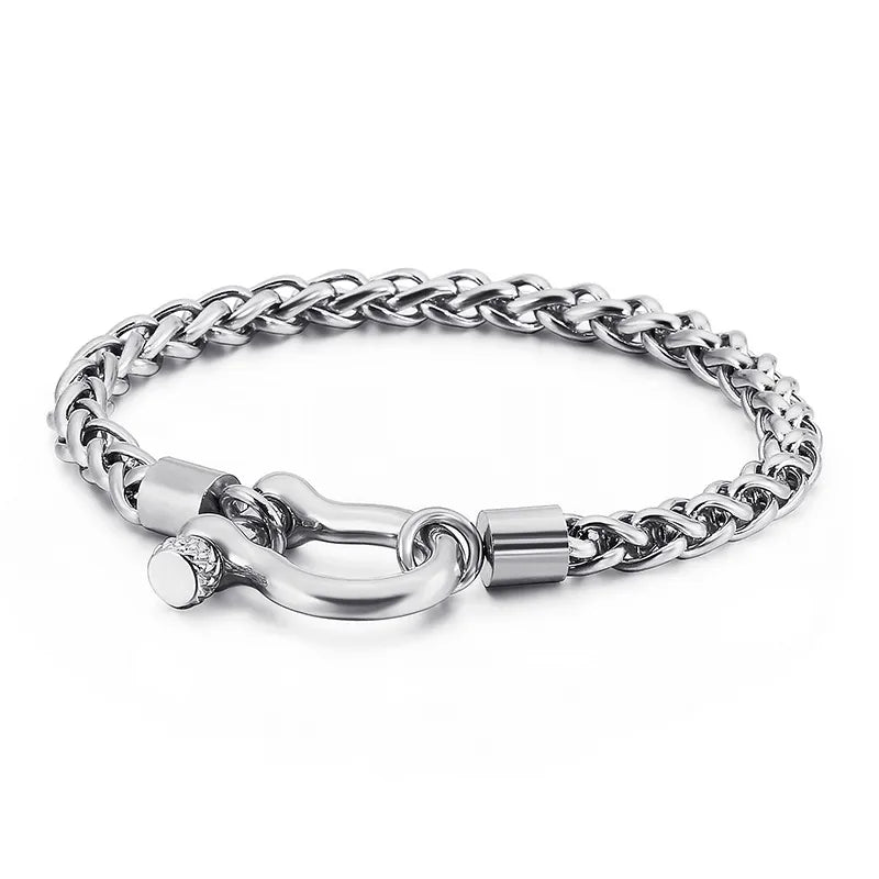 Fashion Geometric Titanium Steel 18K Gold Plated Bracelets In Bulk