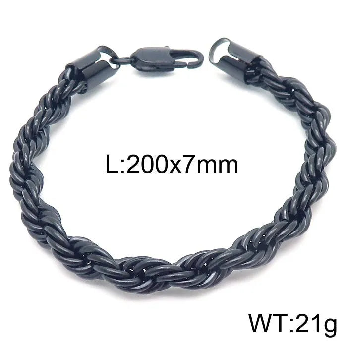 Simple Style Twist Stainless Steel 18K Gold Plated Bracelets In Bulk