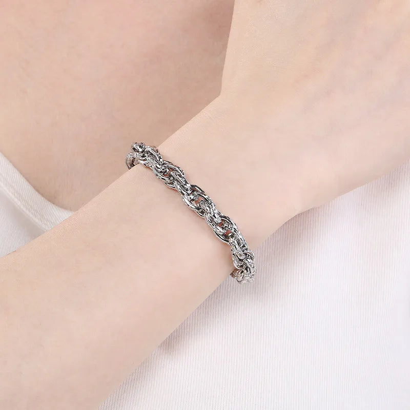 Simple Style Geometric 304 Stainless Steel 18K Gold Plated Bracelets In Bulk
