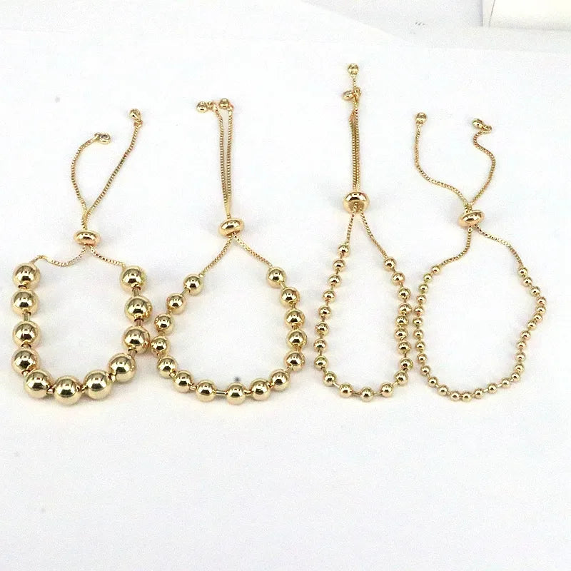 vintage style simple style geometric copper 18k gold plated bracelets in bulk