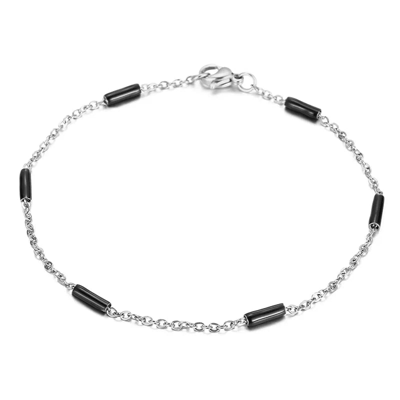 Elegant Solid Color Titanium Steel 18K Gold Plated Bracelets In Bulk