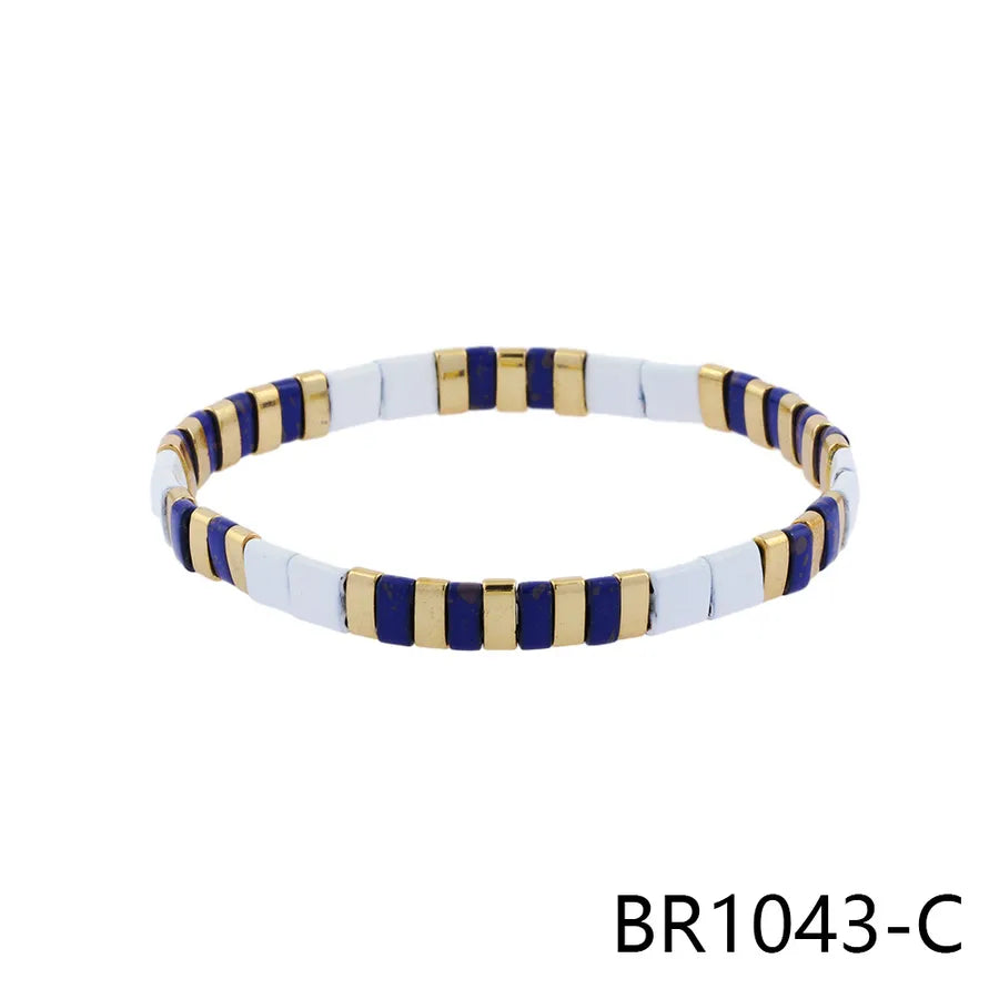 bohemian square copper stoving varnish plating 18k gold plated bracelets
