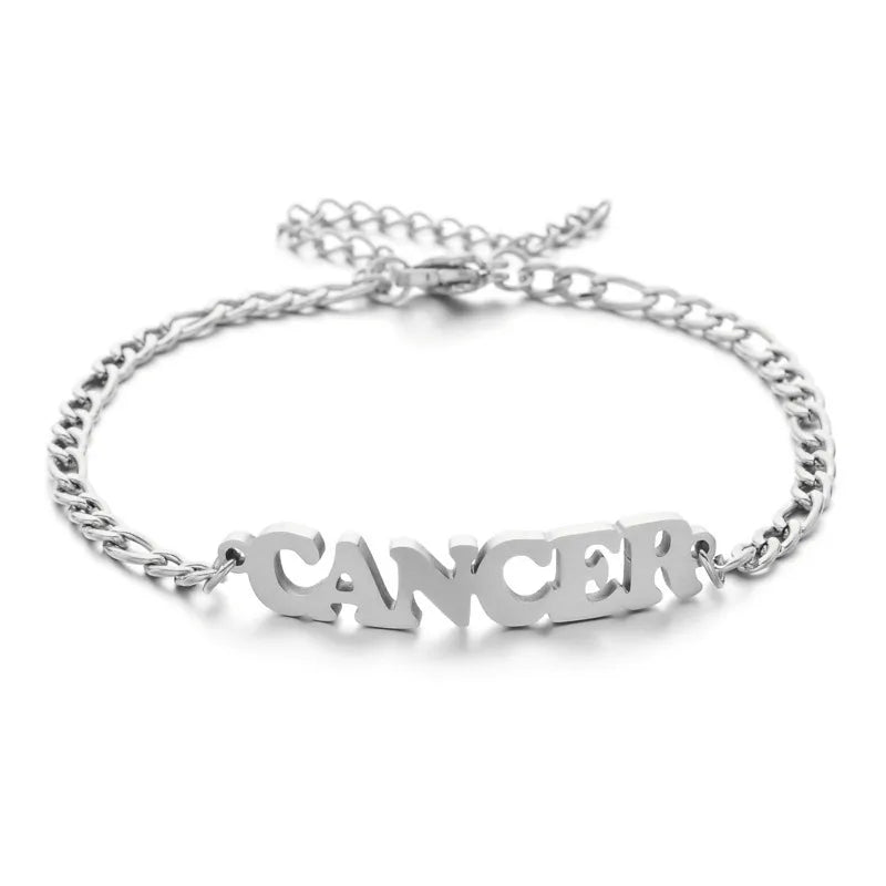 fashion letter stainless steel gold plated bracelets