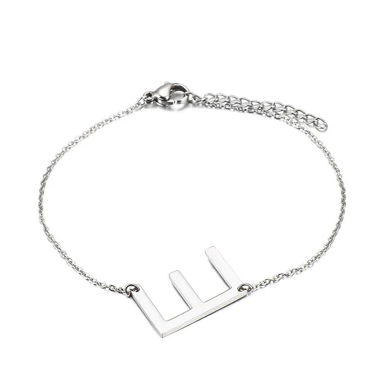 Simple Style Letter 304 Stainless Steel 18K Gold Plated Bracelets In Bulk