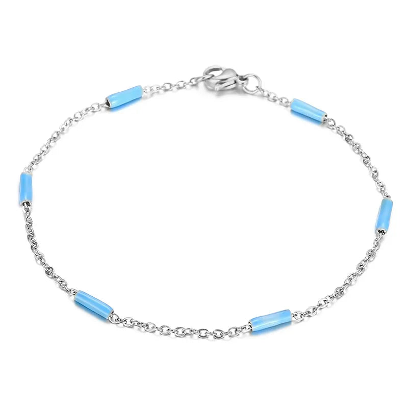Elegant Solid Color Titanium Steel 18K Gold Plated Bracelets In Bulk