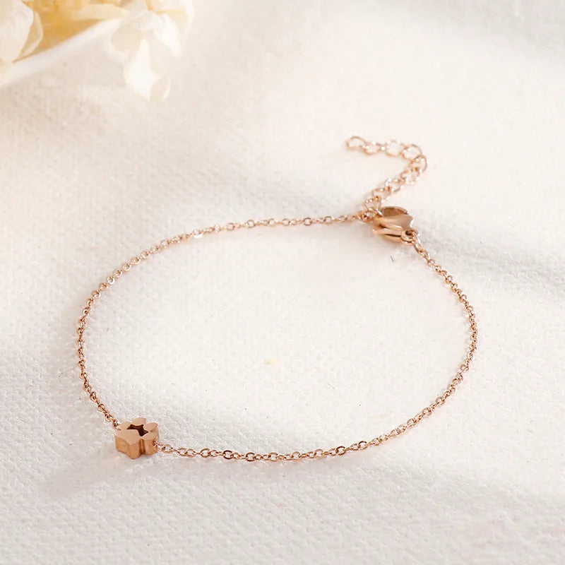 Korean Style Animal Stainless Steel 18K Gold Plated Bracelets In Bulk