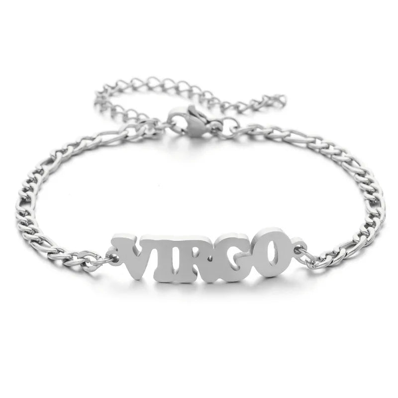 fashion letter stainless steel gold plated bracelets