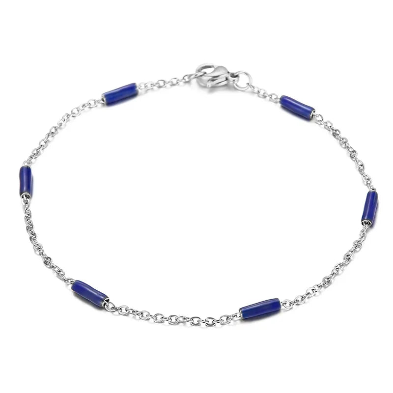 Elegant Solid Color Titanium Steel 18K Gold Plated Bracelets In Bulk