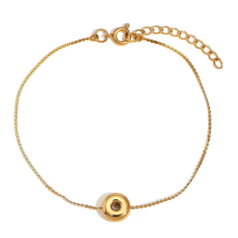 Simple Style Letter 304 Stainless Steel 18K Gold Plated  Bracelets In Bulk