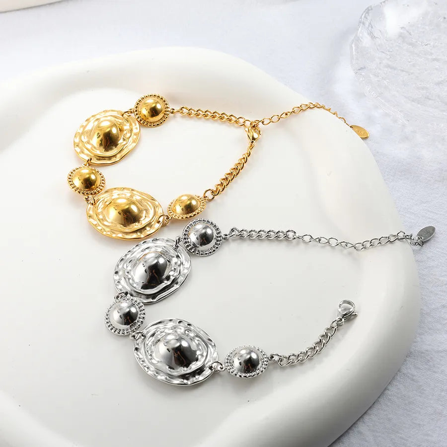 Simple Style Geometric 304 Stainless Steel 18K Gold Plated  Bracelets In Bulk