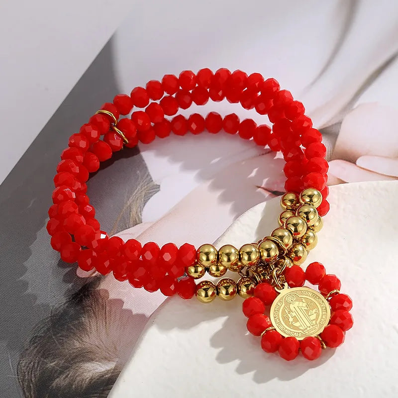 Fashion Geometric Titanium Steel 18K Gold Plated Bracelets In Bulk