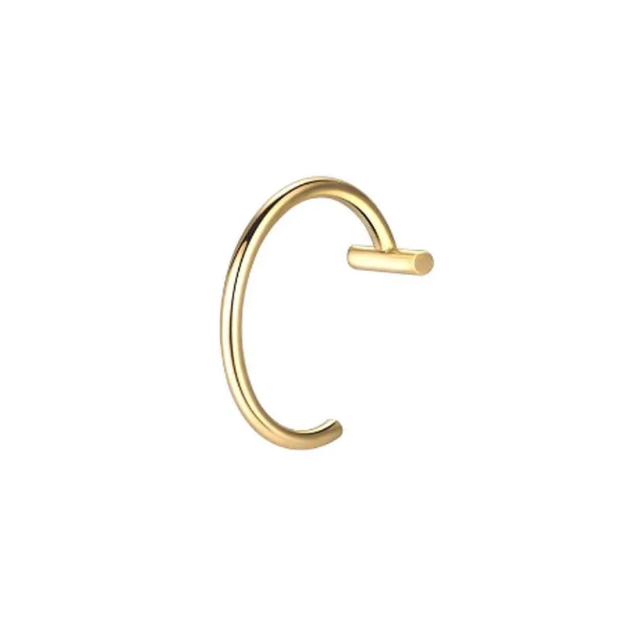 fashion c shape stainless steel plating lip ring