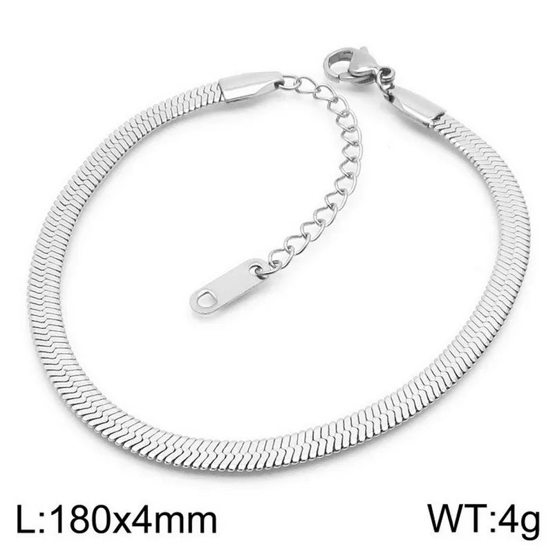 Hip-Hop Geometric 304 Stainless Steel 18K Gold Plated Bracelets In Bulk