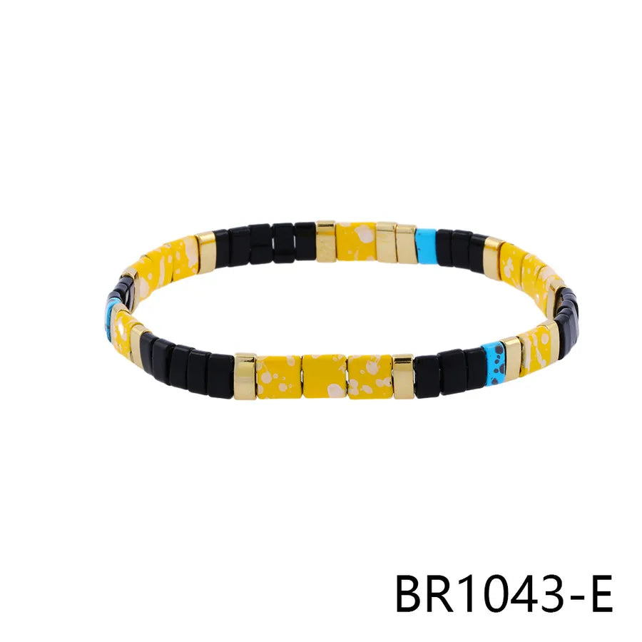 bohemian square copper stoving varnish plating 18k gold plated bracelets