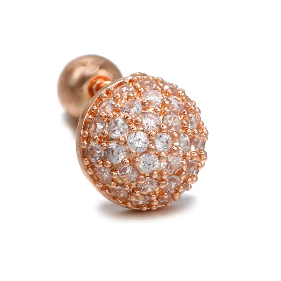 Ear Cartilage Rings & Studs Geometric Brass Gem