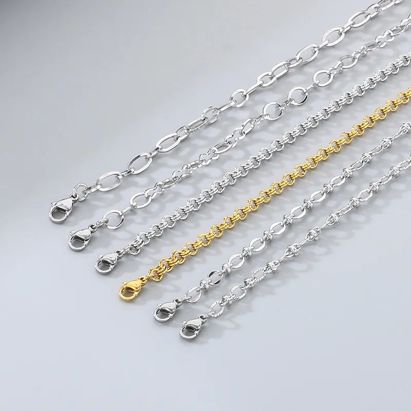 Simple Style Geometric 304 Stainless Steel 18K Gold Plated  Bracelets In Bulk