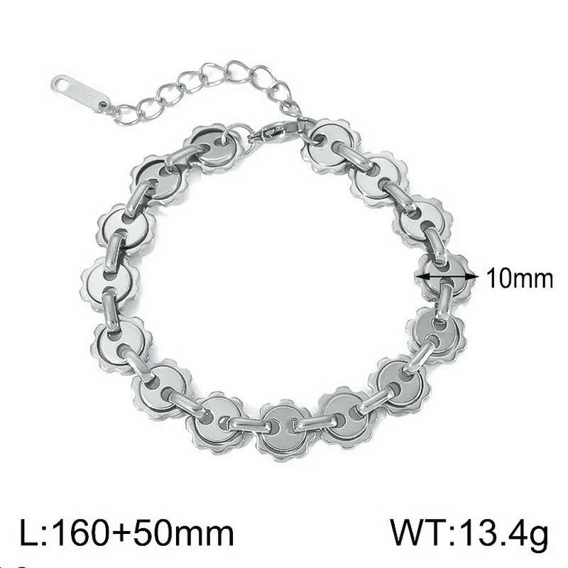 Simple Style Geometric 304 Stainless Steel 18K Gold Plated  Bracelets In Bulk