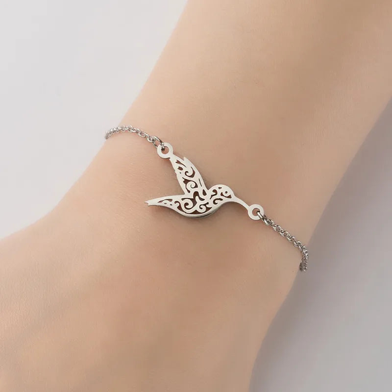 Fashion Animal 201 Stainless Steel 18K Gold Plated Bracelets In Bulk