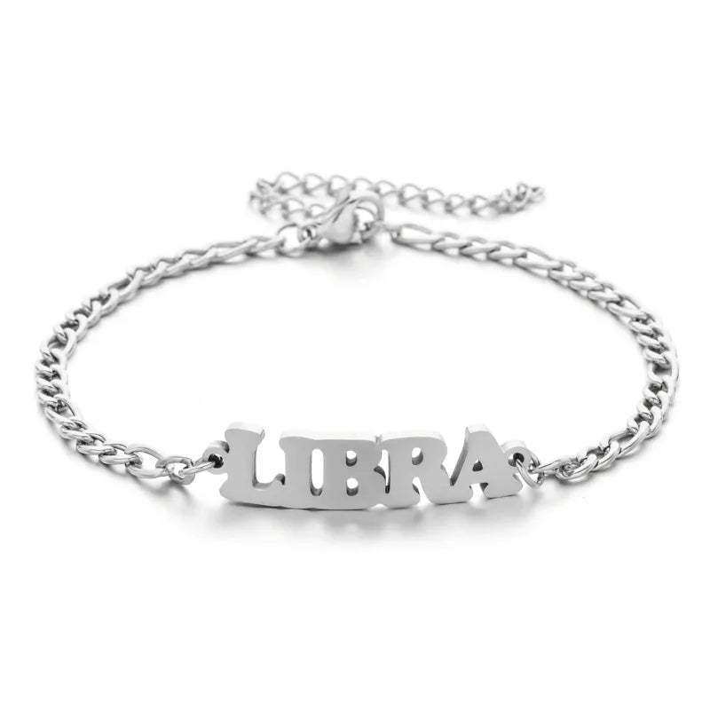 fashion letter stainless steel gold plated bracelets