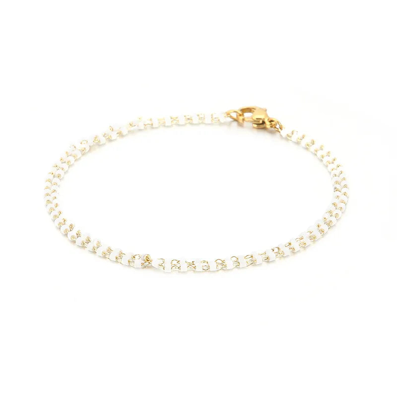 Fashion Geometric Titanium Steel 18K Gold Plated Bracelets In Bulk