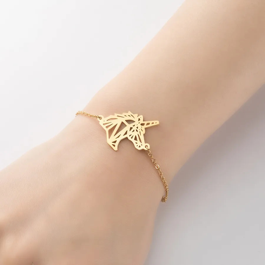 Cute Animal 201 Stainless Steel 18K Gold Plated Bracelets In Bulk