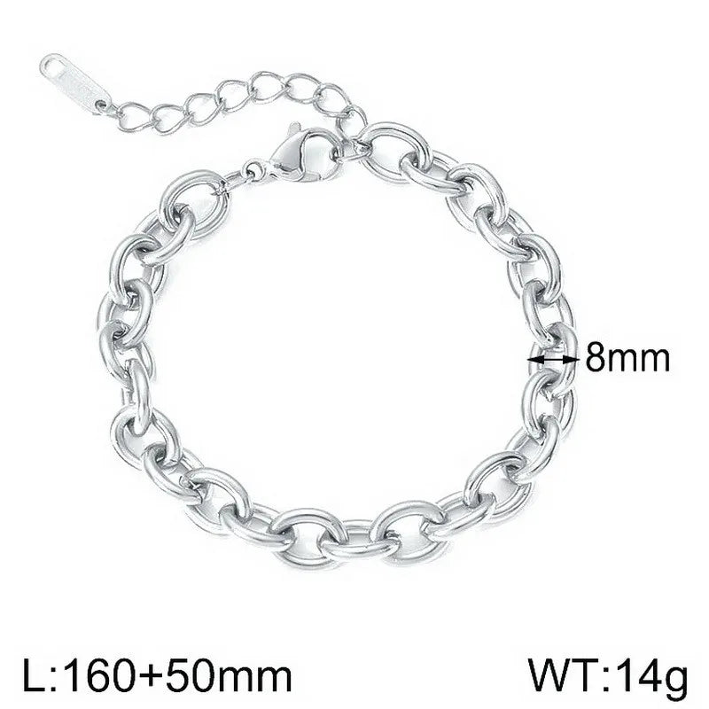 Simple Style Geometric 304 Stainless Steel 18K Gold Plated  Bracelets In Bulk