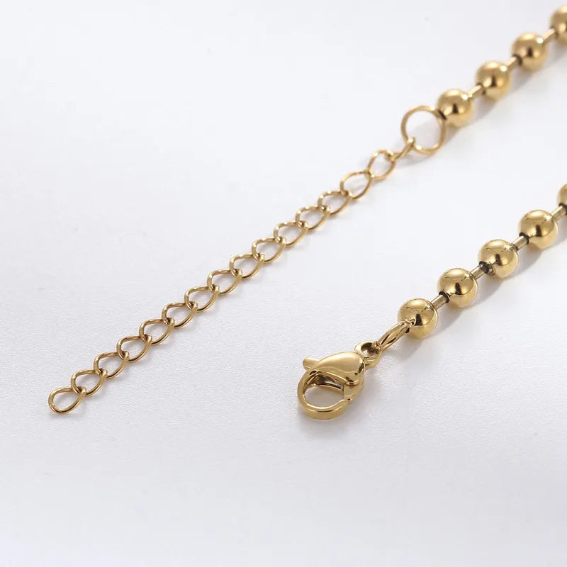 Simple Style Round Stainless Steel 18K Gold Plated Bracelets In Bulk