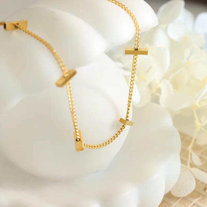 Simple Style Square 304 Stainless Steel 18K Gold Plated Bracelets In Bulk
