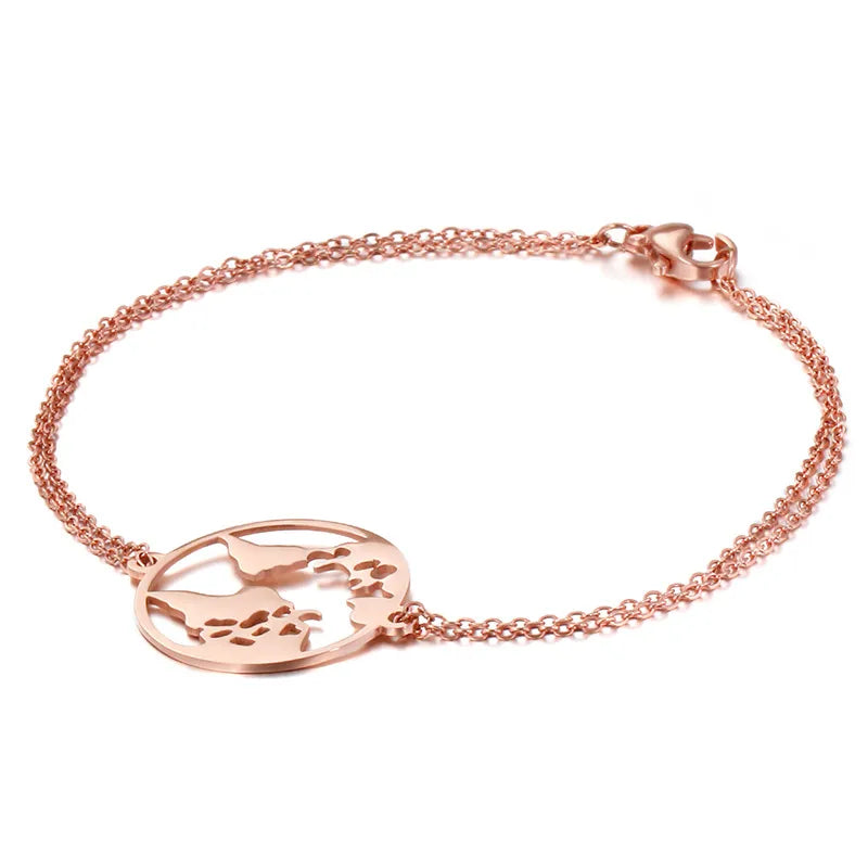 Fashion Geometric Titanium Steel 18K Gold Plated Bracelets In Bulk